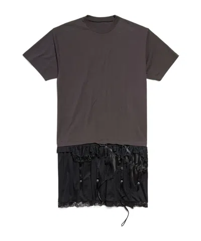 Balenciaga Women's Lingerie T-shirt Dress In Black