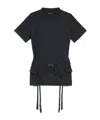 Balenciaga Lace Up Back Bow Detail T-shirt In Black
