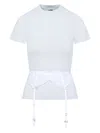 Balenciaga Lingerie T-shirt Lace Detail In White