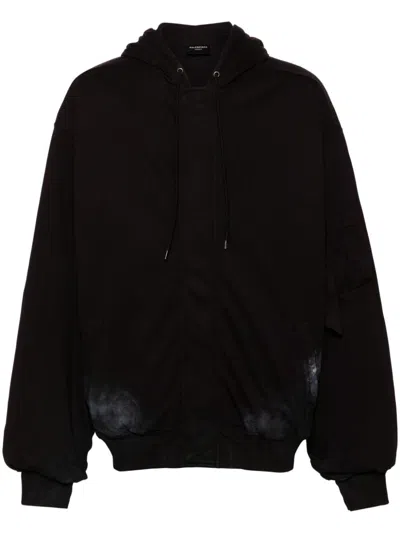 Balenciaga Women Logo Bomber Jacket In Black