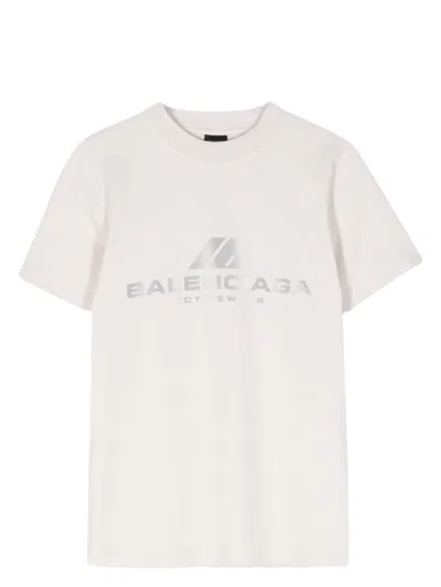 BALENCIAGA WOMEN'S LOGO COTTON T-SHIRT