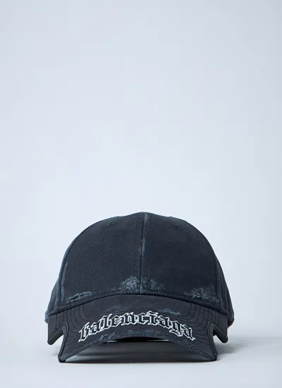 Balenciaga Women Logo Motif Baseball Cap In Black
