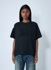 Balenciaga Women Logo Motif T-shirt In Black