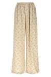 Balenciaga Women Printed Viscose Pyjama Pant In Cream
