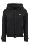 Balenciaga Logo Print Hoodie Sweatshirt Black In Black