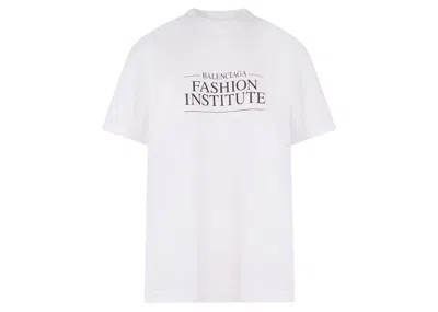 Pre-owned Balenciaga Women's Logo Print T-shirt In White