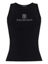 Balenciaga Women Logo Tank Top In Black