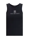 Balenciaga Women Logo Tank Top In Black