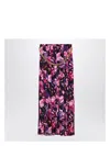 Balenciaga Pleated Floral Print Maxi Skirt