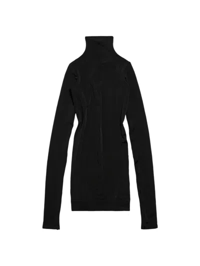 Balenciaga Women's Long Sleeve Mini Dress In Black