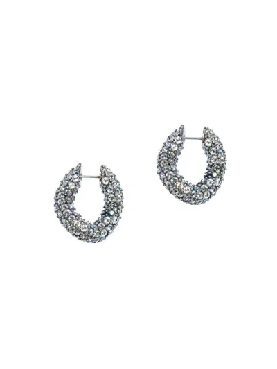 Balenciaga Women's Loop Earrings In Silver