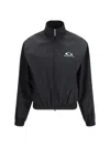 Balenciaga Womens Black Logo-embroidered Cotton-blend Track Jacket In Black