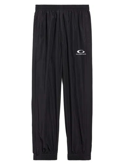 Balenciaga Trousers Track Suit Style Elastic Waistband In Black