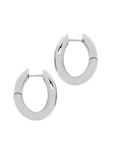 Balenciaga Women's Loop Xs Earrings In Silver