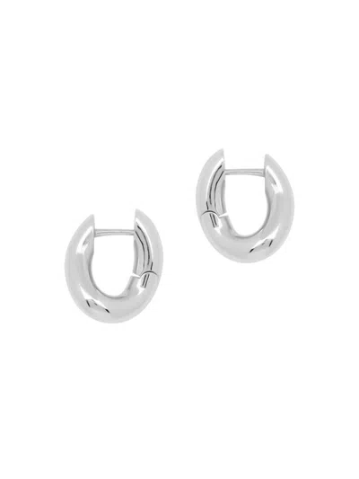 Balenciaga Women's Loop Xxs Earrings In Silver