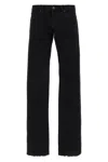 Balenciaga Women Denim Trousers With Frayed Edges In Multi