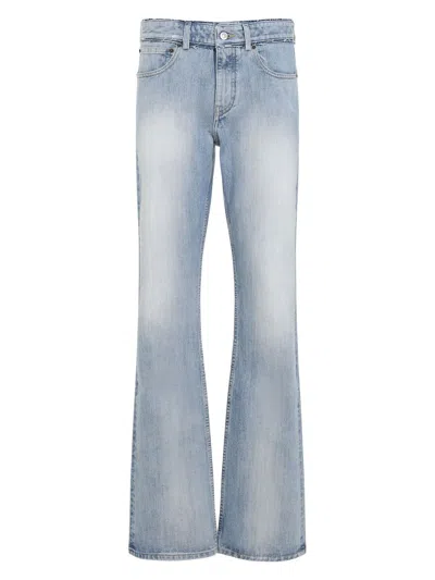 Balenciaga Low Waist Denim Trousers In Blue