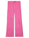 Balenciaga Terry Flared Track Pants In Pink