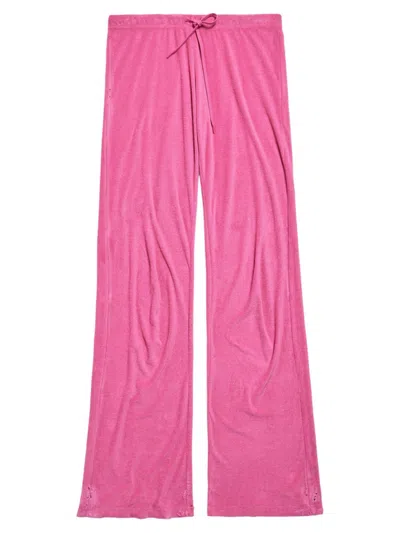 Balenciaga Women's Low Waist Tracksuit Pants In Dark Pink