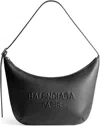 Balenciaga Black Calfskin Leather Mary Kate Sling Shoulder Bag In Black