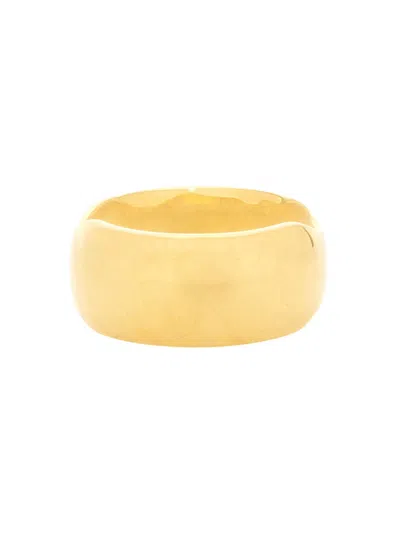 Balenciaga Women Maxi Band Ring In Gold