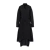 Balenciaga Maxi Layered Shirt Dress In Black