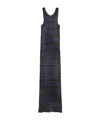 Balenciaga Cotton-blend Tank Top Maxi Dress In Blue
