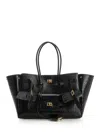 Balenciaga All Day Croco Leather Shoulder Bag In Black