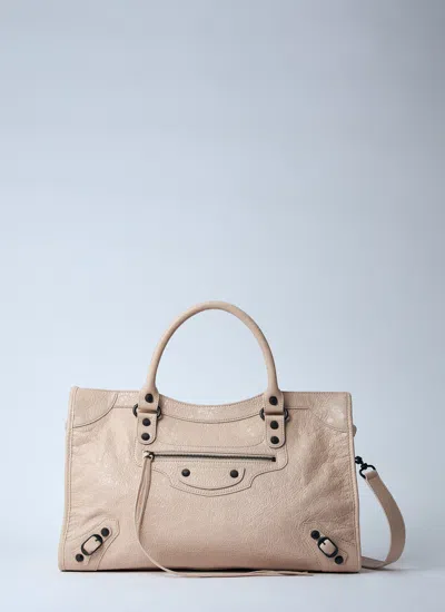 Balenciaga Medium Le City Handbag In Brown