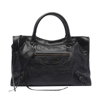 Balenciaga Women Medium Le City Handbag In Black
