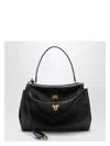 Balenciaga Rodeo Medium Handbag In Smooth Leather In Black