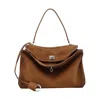 Balenciaga Women Brown Suede Medium Rodeo Handbag In Brown