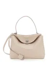 Balenciaga Women 'medium Rodeo' White Handbag With Detachable Key Holder In Smooth Leather Woman In White