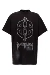 Balenciaga Metal Bb Oversized Cotton Jersey T-shirt In Multicolor