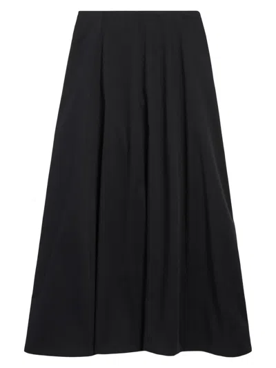 Balenciaga Denim Midi Skirt In Black