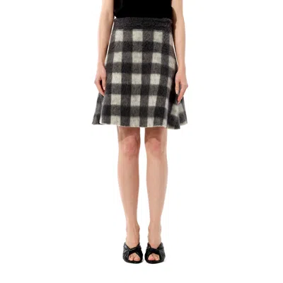 Balenciaga Women's Midi Skirt In Black/white