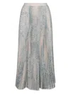 Balenciaga Tan Multicolor Mid-length Skirt With Elastic Waist In Multicolour