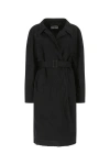 Balenciaga Midnight Blue Cotton Overcoat In Blue