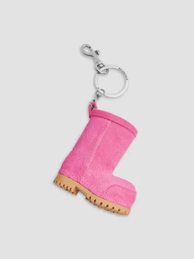 Balenciaga Women's Mini Alaska Boot Charm-keychain In Pink