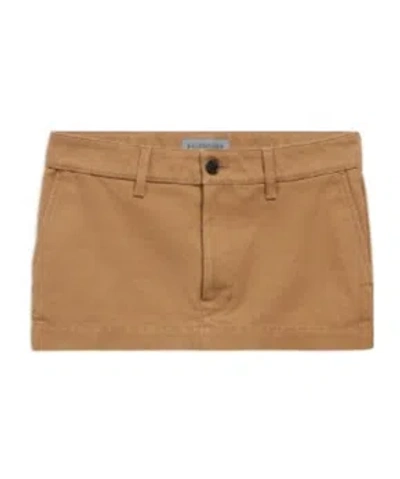 Balenciaga Women's Mini Cotton Skirt In Beige In Gold
