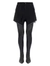 Balenciaga Women's Mini Cut-up Skirt In Black