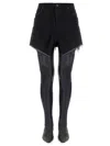 Balenciaga Women's Mini Cut-up Skirt In Black