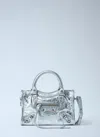 Balenciaga Women Mini Le City Handbag In Silver