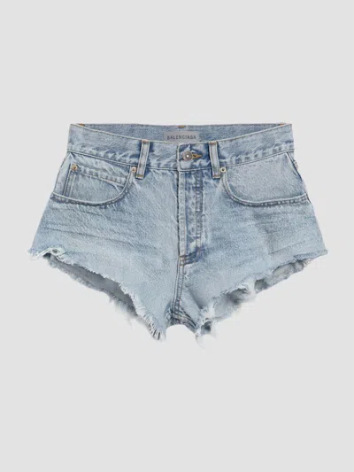 Balenciaga Women's Mini Shorts In Blue