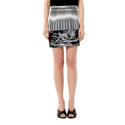 Balenciaga Women's Mini Skirt In Black/white