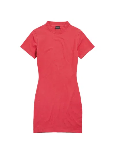 Balenciaga Women's Mini T-shirt Dress In Pink