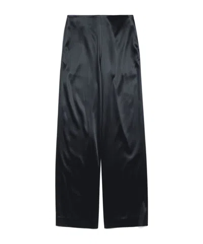 Balenciaga Satin Trousers In Black
