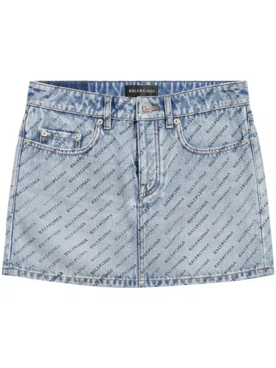 BALENCIAGA BALENCIAGA WOMEN MINISKIRT WITH LOGO