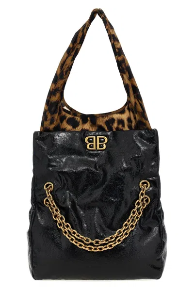 Balenciaga 'monaco Chain S' Shoulder Bag In Black