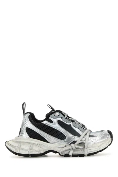 Balenciaga Women Multicolor Mesh And Rubber 3xl Gradient Sneakers In Silver